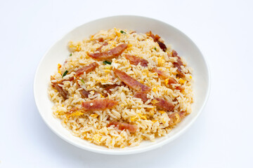 Fried rice with chinese sausage.