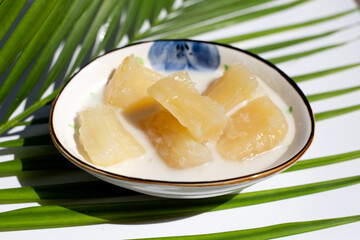 Tapioca in syrup with cocont milk