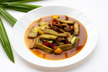 Lotus stem spicy salad. Thai food recipes