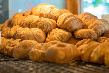 Curry Puff Background. Favourite snack of Saraburi, Thailand, curry puff on a plate.