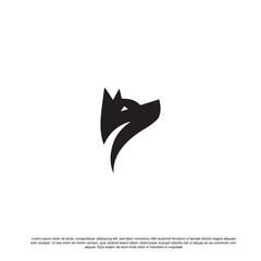 Animal head logo design vector