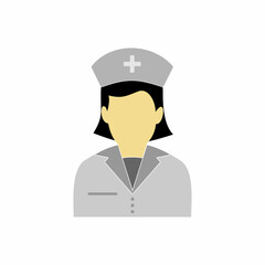 nurse icon, nurse vector sign symbol flat design