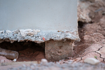 Collapsed industrial house