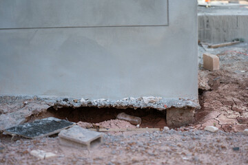 Collapsed industrial house