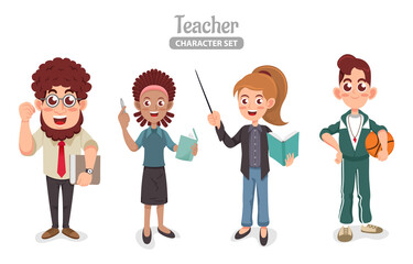 Teacher Character Illustration Set