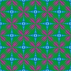 floral pattern, ethnic geometry purple blue floral seamless pattern, seamless pattern for curtain design, carpet, wallpaper, clothing, wrap, batik, green background fabric pattern