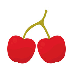 Obraz premium cherries fruit icon