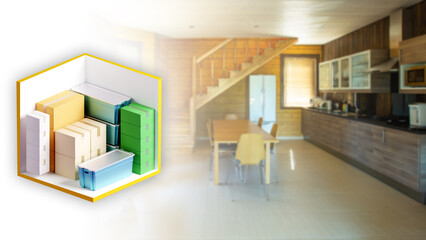 Storage of things in a rented module. Demonstration of self-storage unit. Rent a warehouse for temporarily unnecessary items. Storage of additional items in a rented garage.