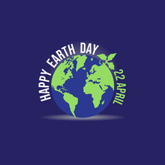 Earth day logo design. 