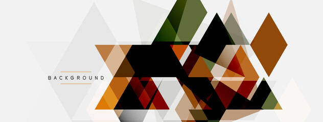 Mosaic triangles geometric background. Techno or business concept, pattern for wallpaper, banner, background, landing page