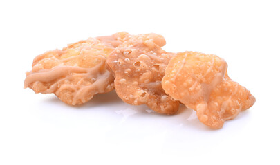 fried crispy roti dough with sweetened condensed milk