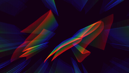 Abstract textured glowing multi-colored neon background.