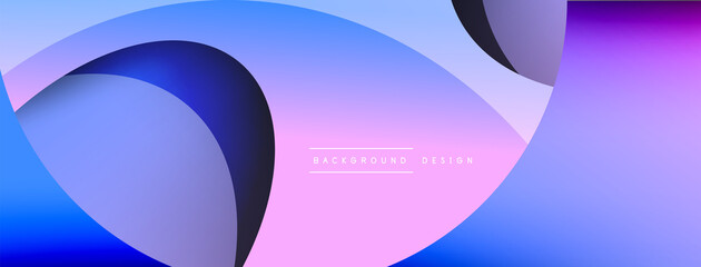 Creative geometric wallpaper. Minimal abstract background. Circle and wave composition vector illustration for wallpaper banner background or landing page