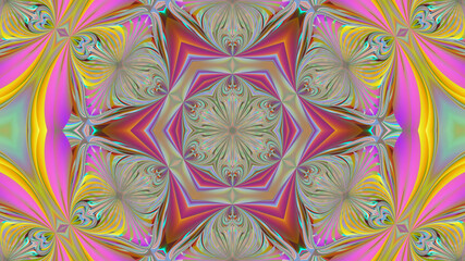 Abstract multicolored textural symmetrical background kaleidoscope.