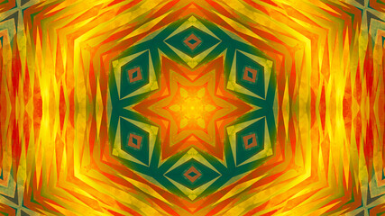 Abstract multicolored textural symmetrical background kaleidoscope.