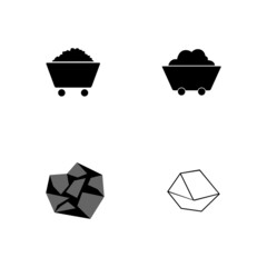coal icon stock illustration design