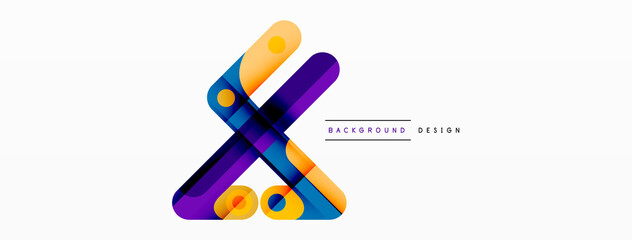 Lines geometric creative abstract background. Bright color line composition for wallpaper, banner, background or landing