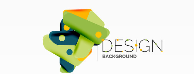 Tech minimal geometric wallpaper. Creative abstract background. Ribbon style stripes vector illustration for wallpaper banner background or landing page