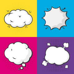 pop art bursts set