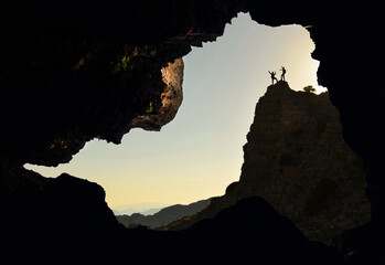success of adventurers who make new discoveries in an epic mountain region