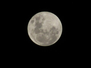 full moon over black