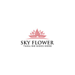 flower logo vector design .