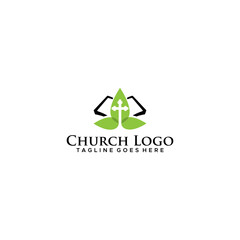 Bible Cross Leaf Church Logo