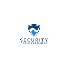 N letter security logo design