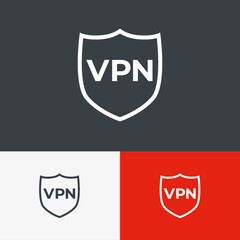 Shield guard logo design concept. Fintech company brand logomark illustration. Can representing tech, hacker, shield, program, ai, system, blockchain, defence, code.