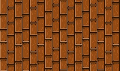 Wooden texture pixel art design with shadowing - Assets for Game, background, and wallpaper.