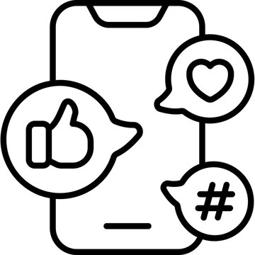 social media outline icon