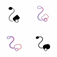 Medical mechanical tonometer set icon vector