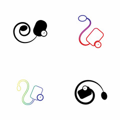 Medical mechanical tonometer set icon vector