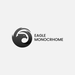 Vector Logo Illustration Eagle Gradient Colorful Style.