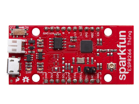 Sparkfun ESP8266 Thing, a popular IoT development board among students and hobbyists