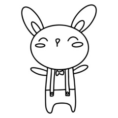Fototapeta na wymiar bunny boy hand drawing