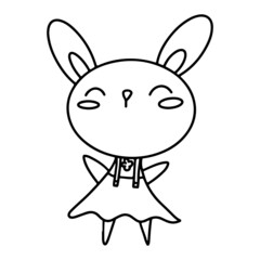 bunny girl hand drawing