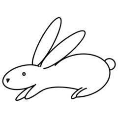 graphic rabbit hand drawing