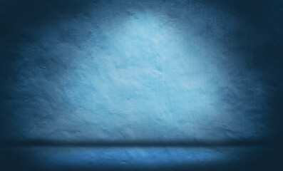 Dark abstract wall and gradient studio room interior texture for display products wall background.