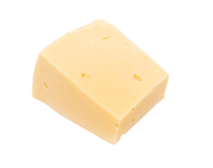 Fresh cheese isolated on white background.