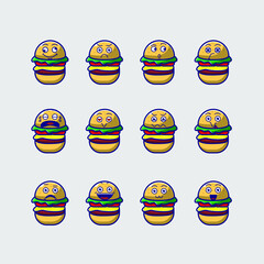 cute hamburgers emoticon