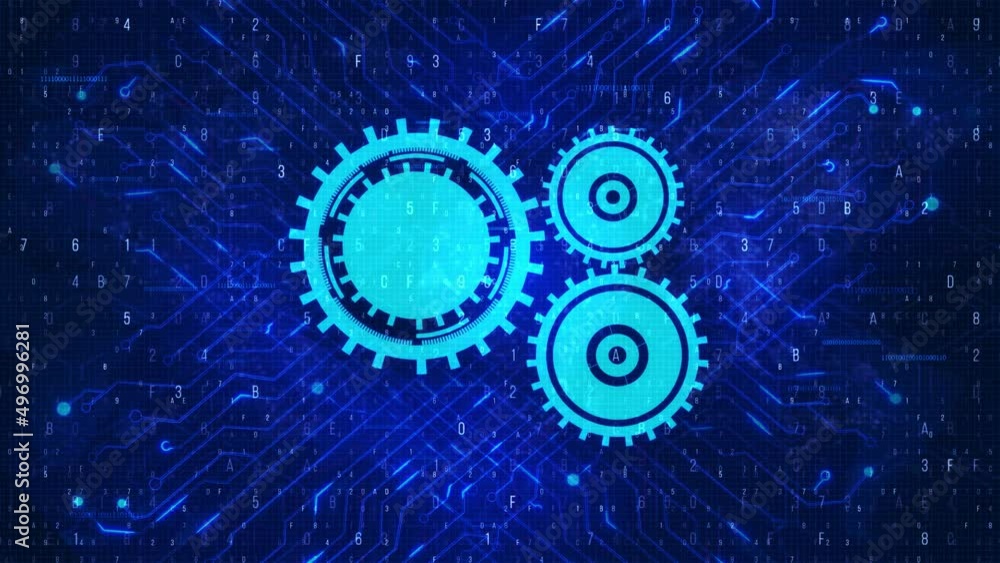 Aufkleber artificial intelligence ai, machine learning and modern computer technology concepts. business, geom