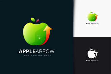 Apple arrow logo design with gradient