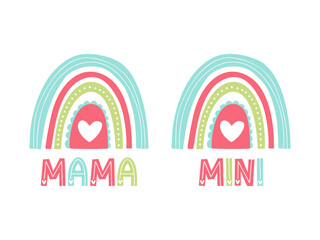 Mama and mini vector set mom life
