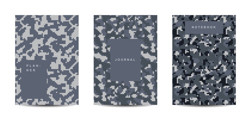 Military and army camouflage abstract cover notebook
