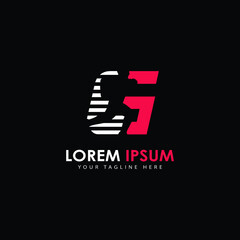G Letter Fitness Sports Logo Design, Running Logo G