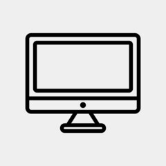 Computer icon in line style, use for website mobile app presentation