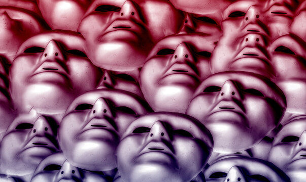 A Million Faces All The Same And Expressionless