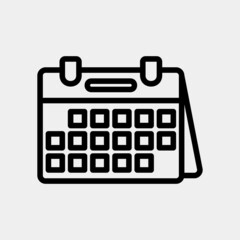 Calendar icon in line style, use for website mobile app presentation