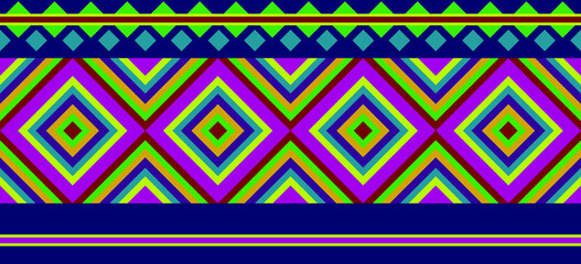 Abstract seamless geometric ikat pattern ethnic style design for background, wallpaper, clothing, garment, decorative, wrapping, batik, fabric, curtain and embroidery style. 